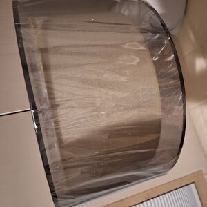 Modern Tan and Black Chandelier